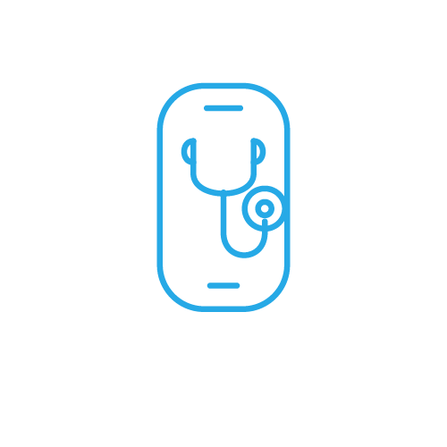 Icono de consultoría médica telefónica
